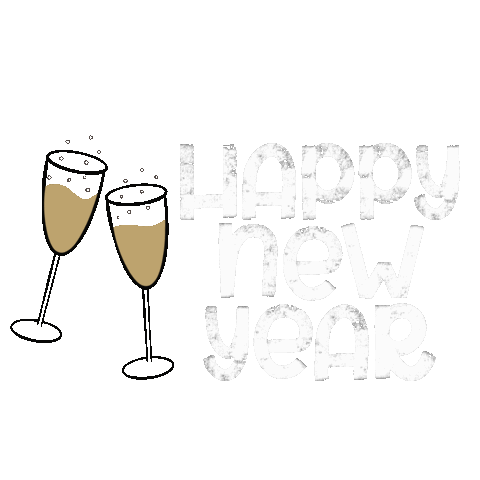 New Year Champagne Sticker