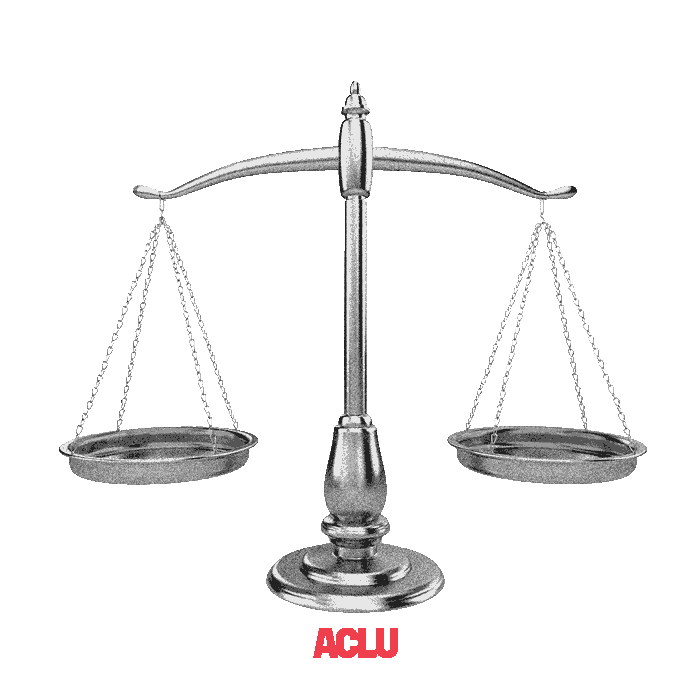 American Civil Liberties Union Justice Sticker by ACLU