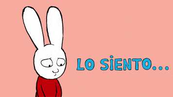 Reacciones Lo Siento GIF by Simon Super Rabbit