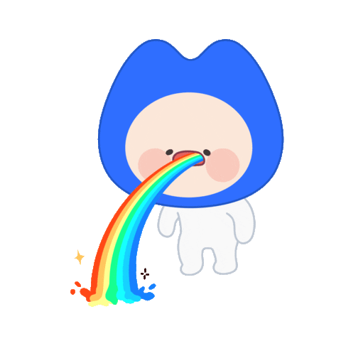 Rainbow Vomit Sticker by Marpple Universe