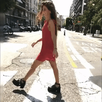happy turn around GIF
