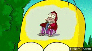 Gif Image Most Wanted Homer Monkey Brain Gif