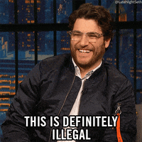 this is definitely illegal seth meyers GIF by Late Night with Seth Meyers