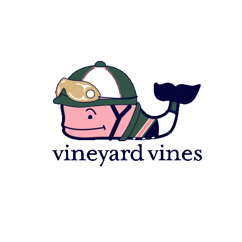 Kentucky Derby Whale Sticker by vineyard vines