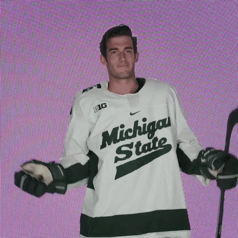 Who Knows Shrug GIF by Michigan State Athletics
