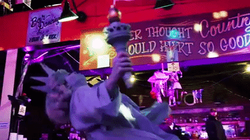 Partying Lady Liberty GIF