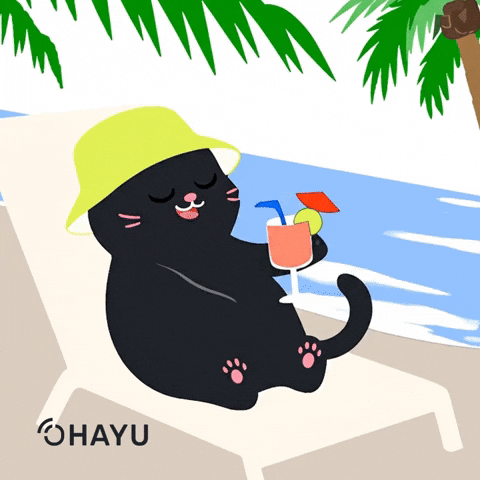 Cat Relax GIF by Ohayu eSIM