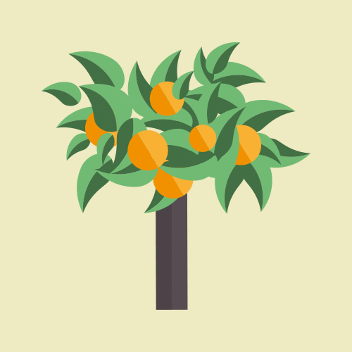 Orange Tree Fall GIF by Irannis