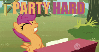 my little pony party hard GIF