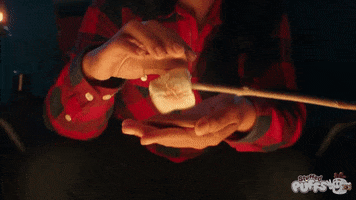 Camping Graham Cracker GIF by Stuffed Puffs