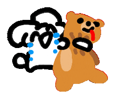 Sad Bear Sticker by Annafish