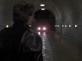 Tunnel Headlights GIF by Back to the Future Trilogy
