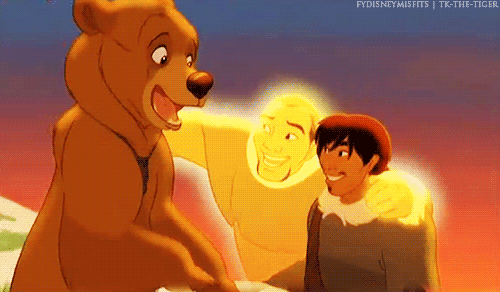 cartoons & comics disney hug brother bear kenai GIF