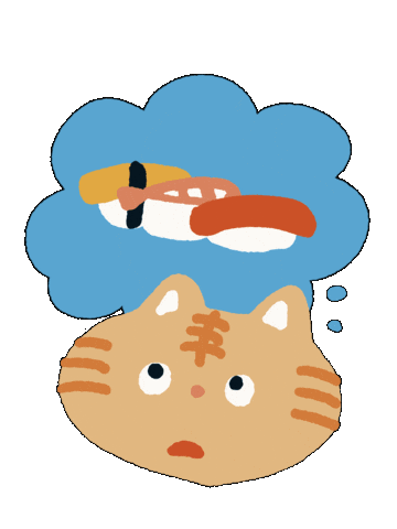 Hungry Cat Sticker