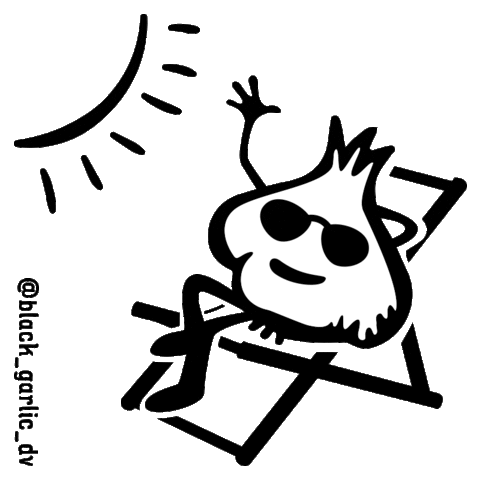 BLACK GARLIC DOWNVILLAGE Sticker