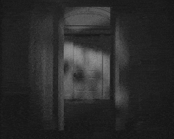 black and white horror GIF