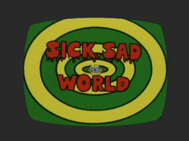 sick sad world television GIF
