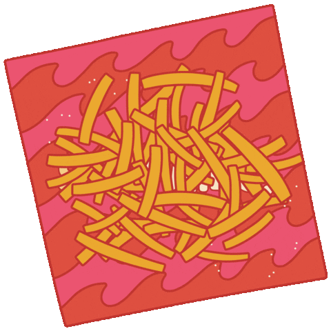 Surprise Fries Sticker by noissue
