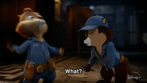 chip 'n dale, chip 'n dale: rescue rangers, disney+ movie, gif