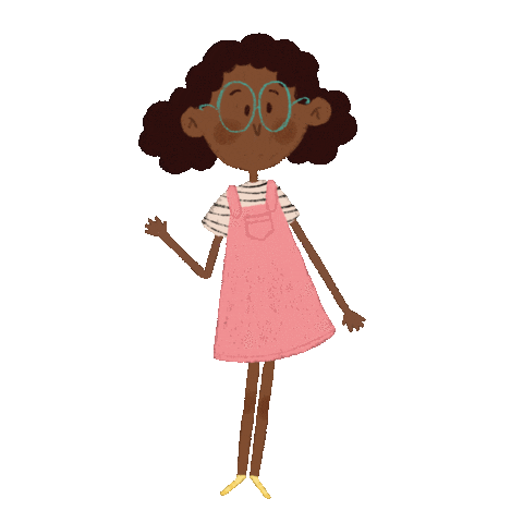 Black Girl Hello Sticker