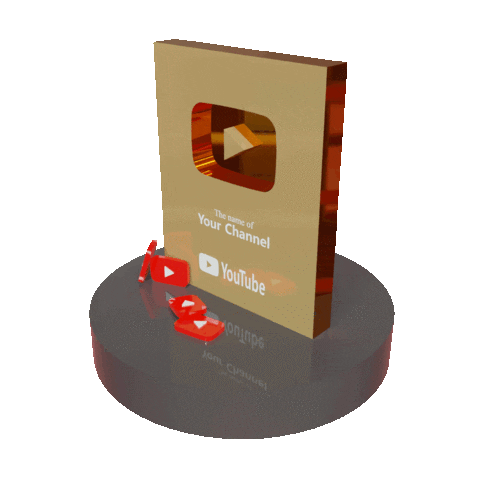 Youtube 3D Sticker by SuperGSATB