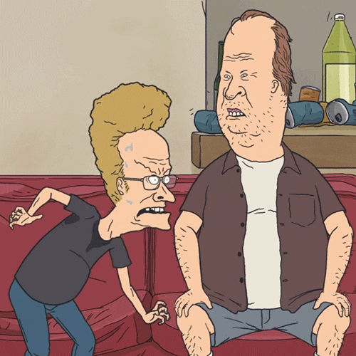 Screaming Beavis And Butthead GIF by Paramount+