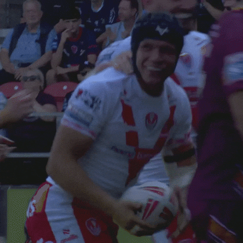 Super League Hug GIF by St.Helens R.F.C