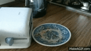 Smoking Toaster animated GIF