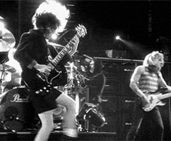 black and white rock GIF
