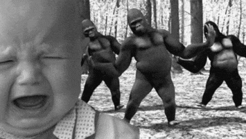 gorillas creepy gif GIF