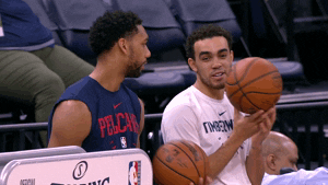 talking new orleans pelicans GIF by NBA