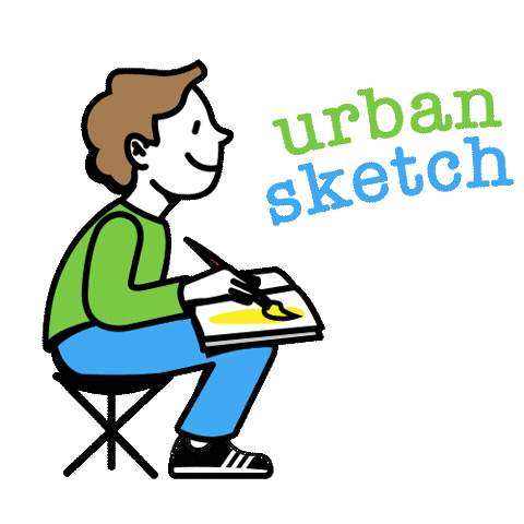 Urbansketch Sticker by Heidi