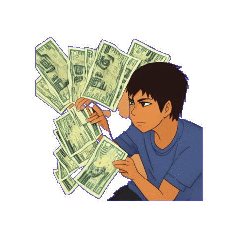 Money Falling Gif 480x480 Money Money Falling Sticker by A Reason To Feel for iOS & Android | GIPHY