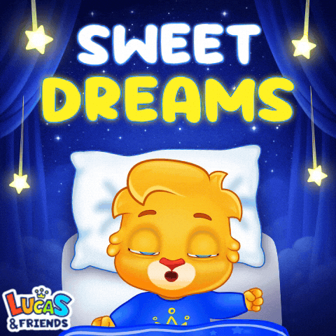 Good Night Sleeping GIF by Lucas and Friends by RV AppStudios