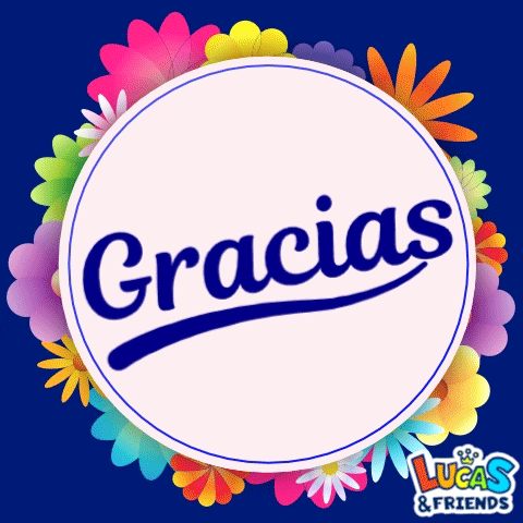 Spanish Thank You GIF by Lucas and Friends by RV AppStudios