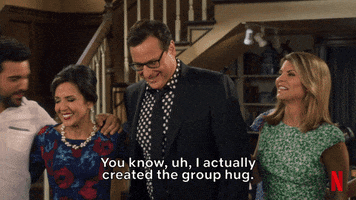 season 4 created group hug GIF by Fuller House