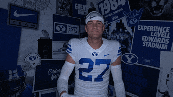 Byu Football Counting GIF by BYU Cougars