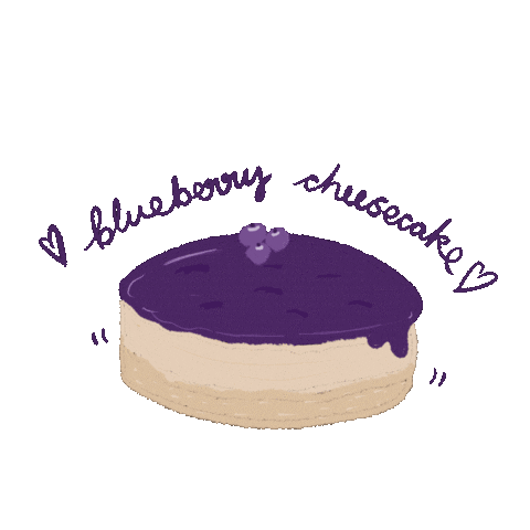 Blueberry Cheesecake Sticker by lilianshomemadecake