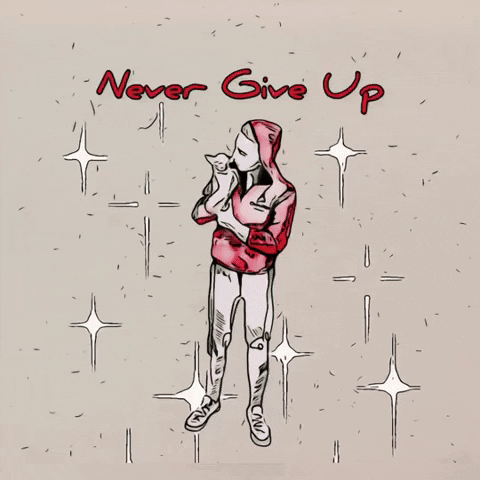 Never Give Up Champion GIF by The3Flamingos