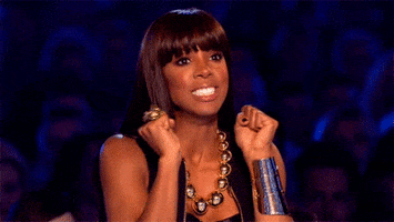 Excited Kelly Rowland GIF