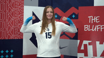 Volleyball Flexing GIF by GoDuquesne