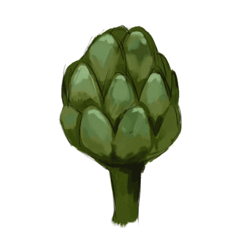 Artichoke Arancini Sticker by The GALLIARD