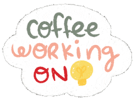 Coffee Working Sticker
