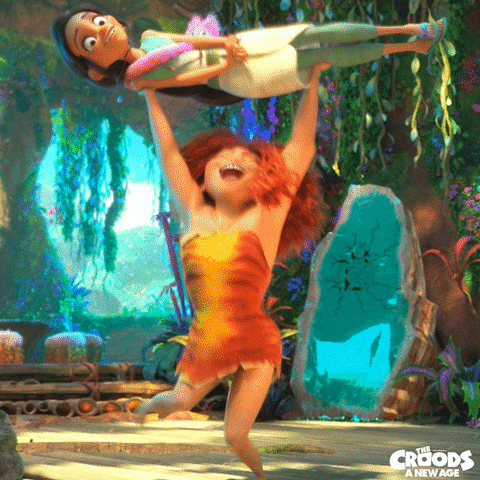 Excited Dreamworks Animation GIF by The Croods: A New Age