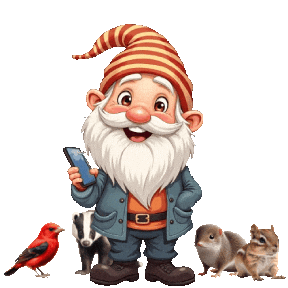 Cute Gnome Taking A Selfie Sticker