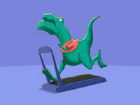 Dino Running Sticker - Dino Running Cute - Discover & Share GIFs