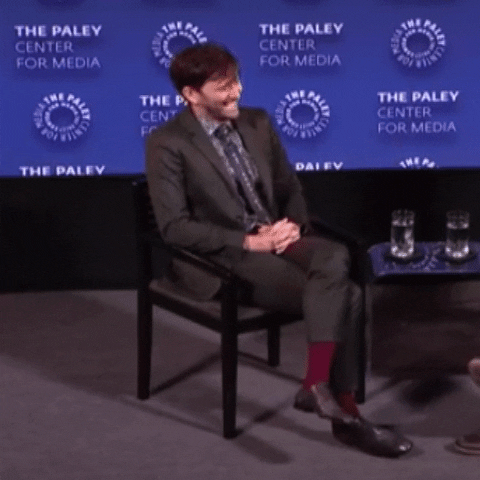 david tennant laugh GIF by The Paley Center for Media