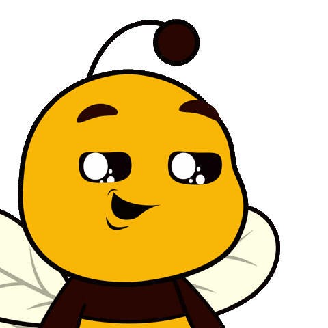 Smirk Hello Sticker by Plan Bee Studios