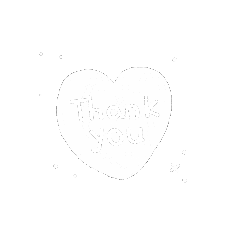 Heart Thank You Sticker by withsome