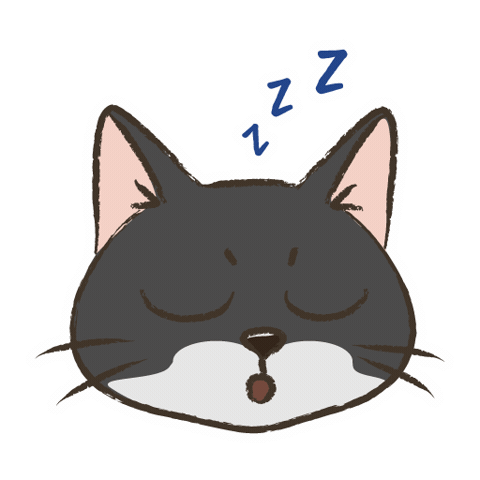 Sleep Cartoon Cat Sticker